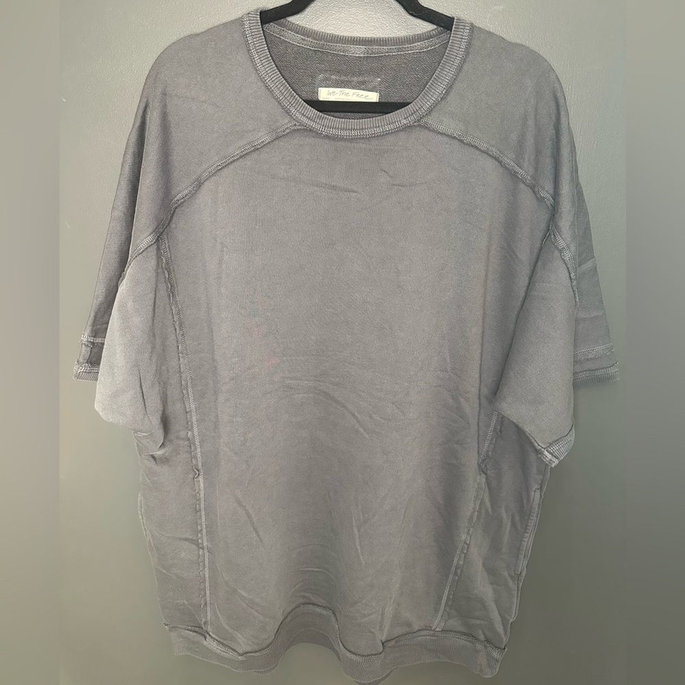 Free People | Oversized Short Sleeve Top w/ Pockets | Small | NWOT